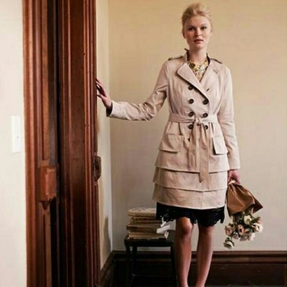 Anthropologie Jackets & Blazers - IDRA Anthropologie Two Paths Trench coat 2